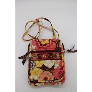 Vera Bradley Mini Hipster Crossbody Bag Handbag Purse Buttercup Brown Yellow